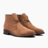 Botines cordones gamuza hombre café